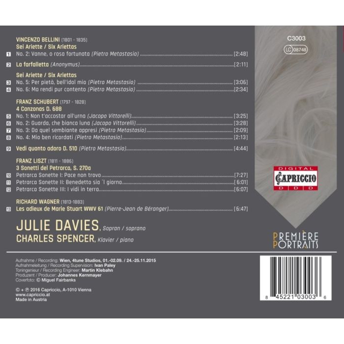 Arias & Canzonas: Bellini/Schubert/Liszt/Wagner: - slide-1