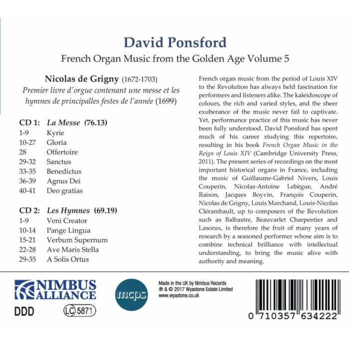 Grigny: French Organ Music from the Golden Age Vol. 5 - slide-1