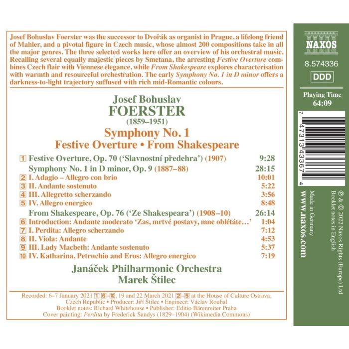 Foerster: Symphony No. 1; Festive Overture - slide-1