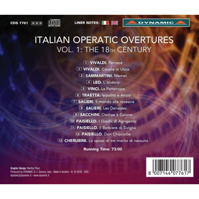 Italian Operatic Overtures Vol. 1, The 18th Century - Vivaldi; Vinci; Paisiello; Salierii; Sammartini - slide-1
