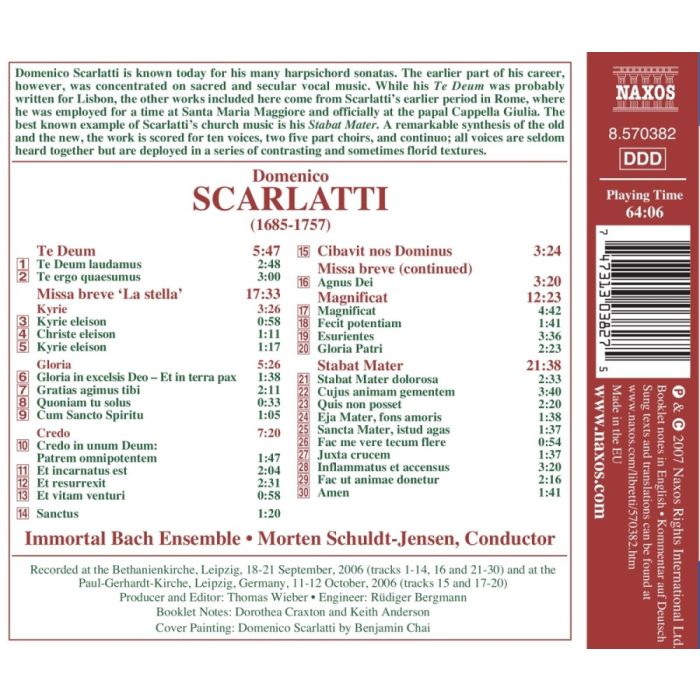 Scarlatti: Stabat Mater, Missa breve 