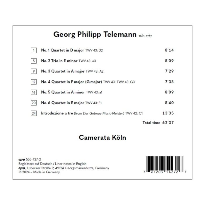 Telemann: Six Quatuors ou Trios 1733 - slide-1