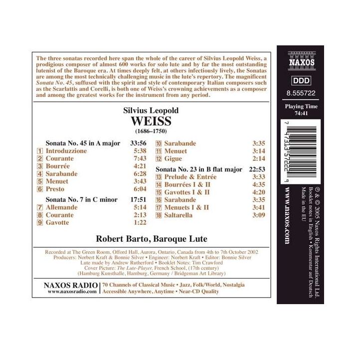 WEISS: Sonatas for Lute Vol. 6 - slide-1
