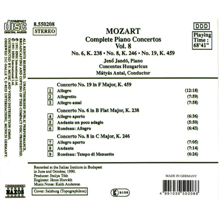 Mozart: Piano Concertos 6, 8 & 19 - slide-1
