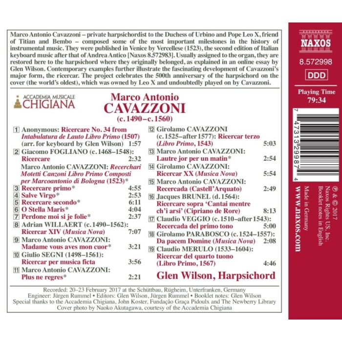 Cavazzoni: Complete Works - slide-1