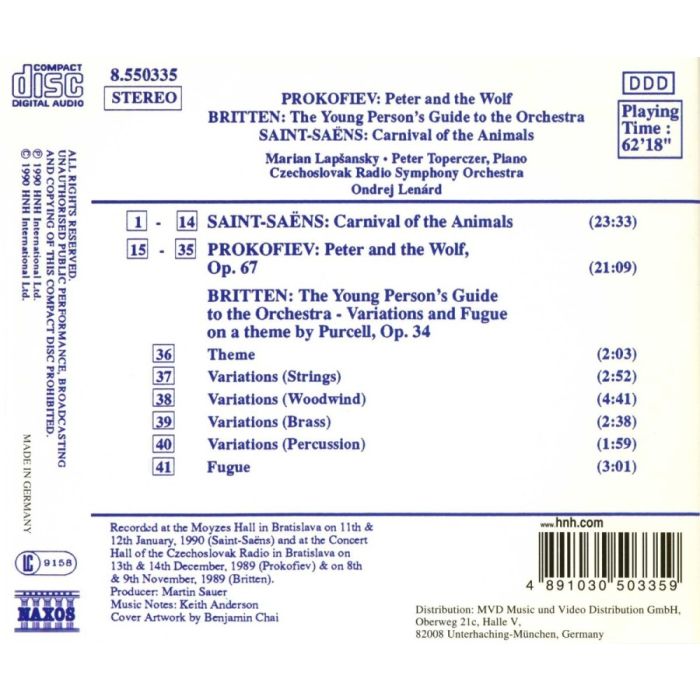 PROKOFIEV: Peter and the Wolf / SAINT-SAËNS: Carnival of the Animals - slide-1
