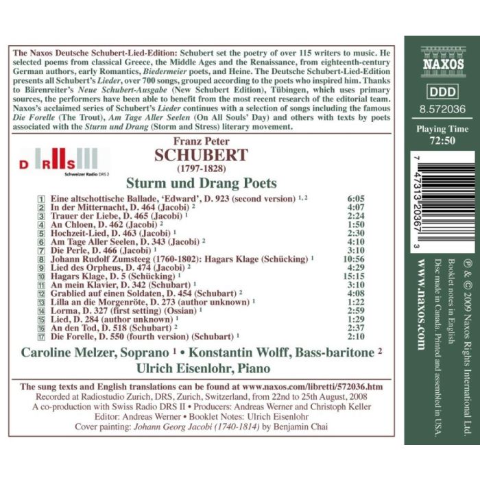 Schubert: Sturm und Drang Poets - Deutsche Schubert-Lied-Edition 31 - slide-1