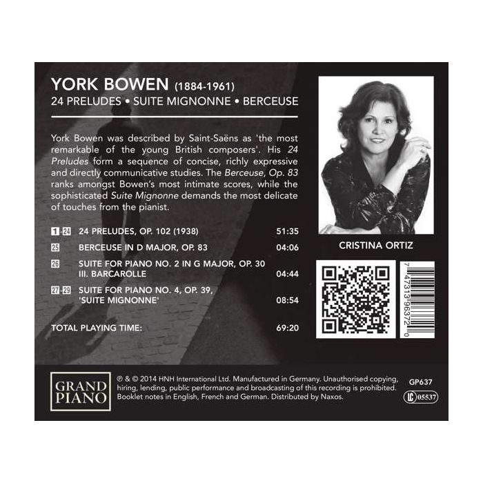 Bowen: 24 Preludes op. 102; Suite Mignonne; Berceuse - slide-1