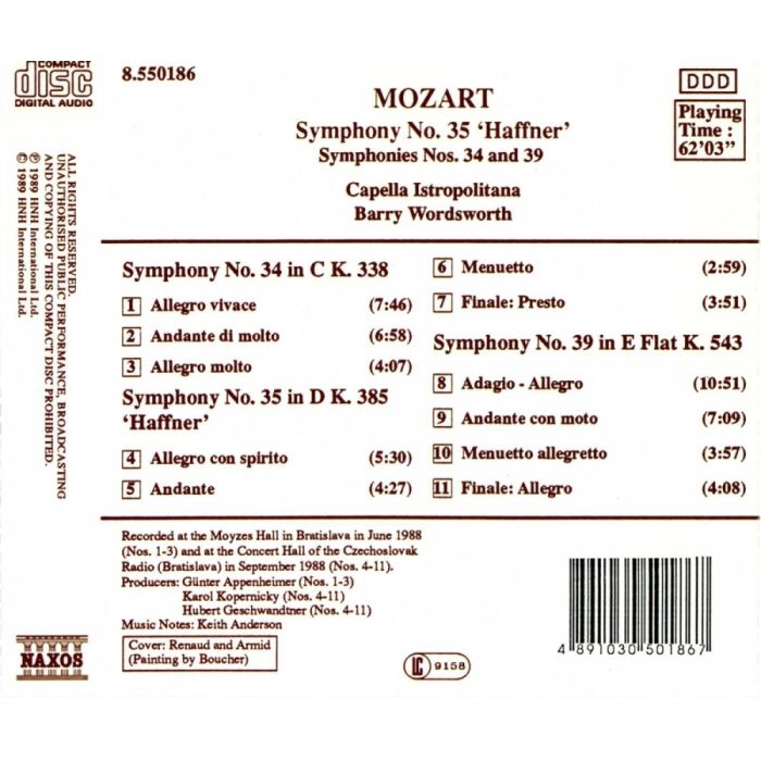 Mozart: Symphonies 34, 35 & 39 - slide-1