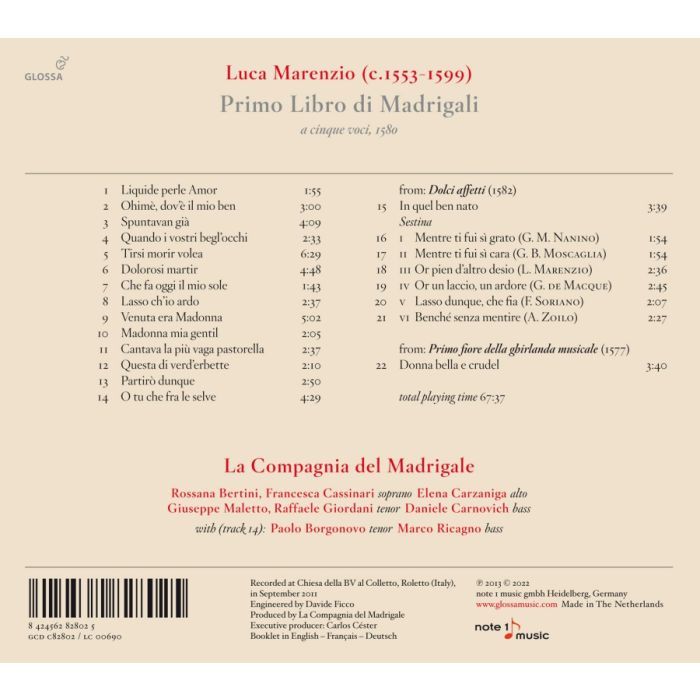 Marenzio: Primo Libro di Madrigali - slide-1
