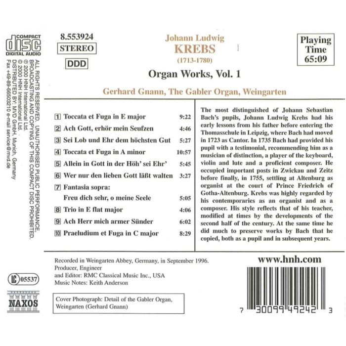 KREBS: Organ Works, Vol. 1 - slide-1