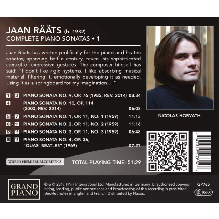 Rääts: Complete Piano Sonatas Vol. 1 - slide-1