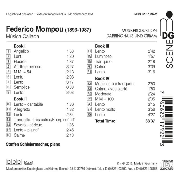 Mompou: Música Callada - slide-1