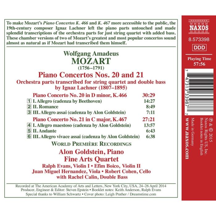 Mozart: Piano Concertos Nos. 20 & 21 (aranżacja Ignaz Lachner) - slide-1