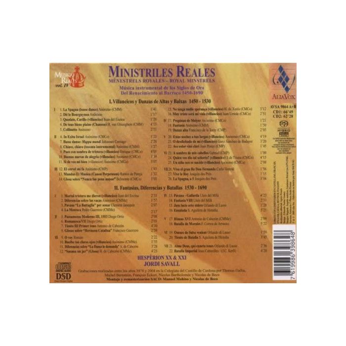 Ministriles Reales - Royal Minstrels - hiszpańskie i francuskie tańce z XVI i XVII wieku     2 SACD - slide-1