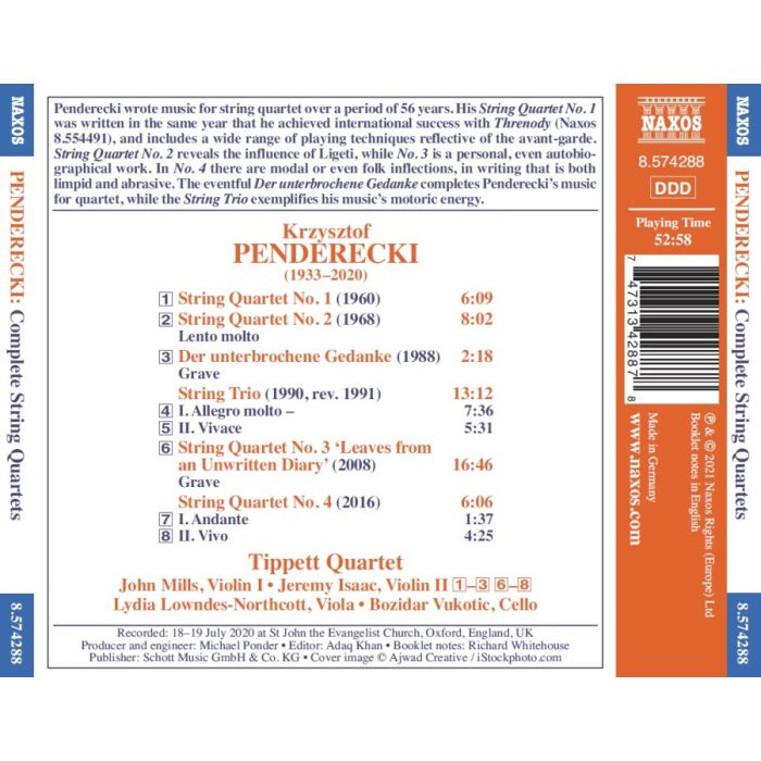 Penderecki: Complete Music for String Quartet; String Trio - slide-1