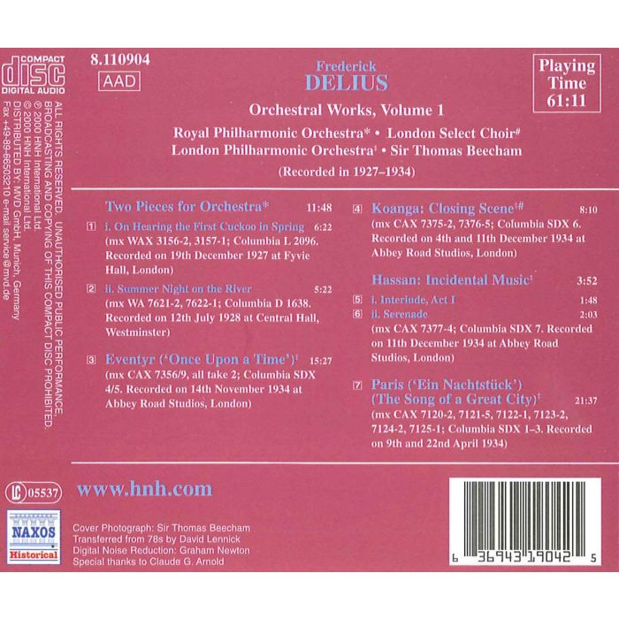 Delius: Orchestral Works Vol.1 - slide-1
