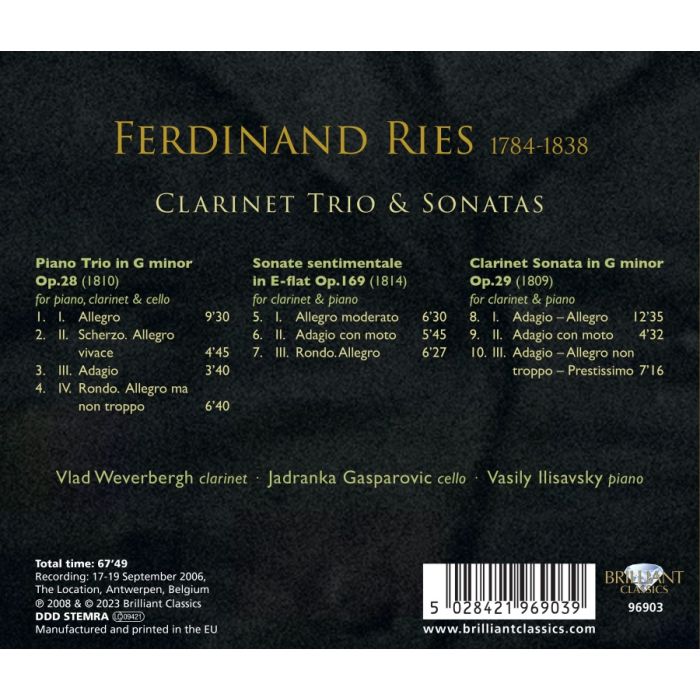 Ries: Clarinet Trio & Sonatas - slide-1