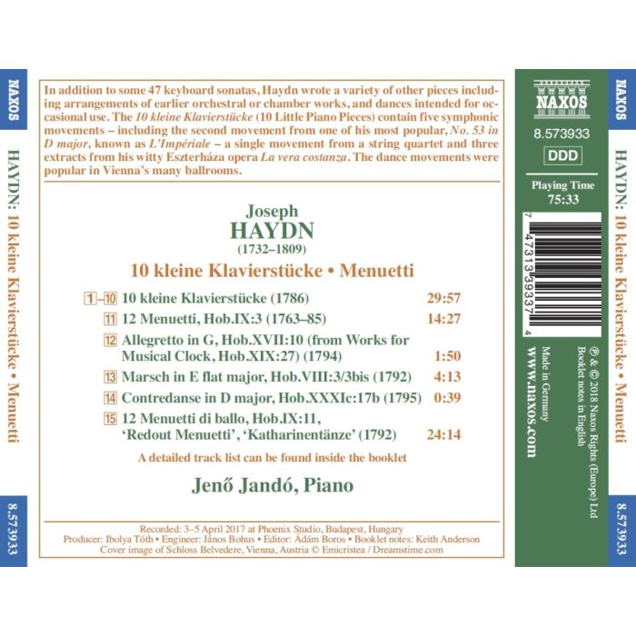 Haydn: 10 kleine Klavierstücke; 24 Menuetti - slide-1