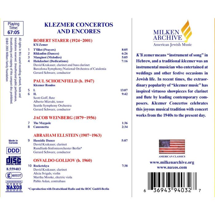 KLEZMERS CONCERTOS - KRAKAUER - slide-1