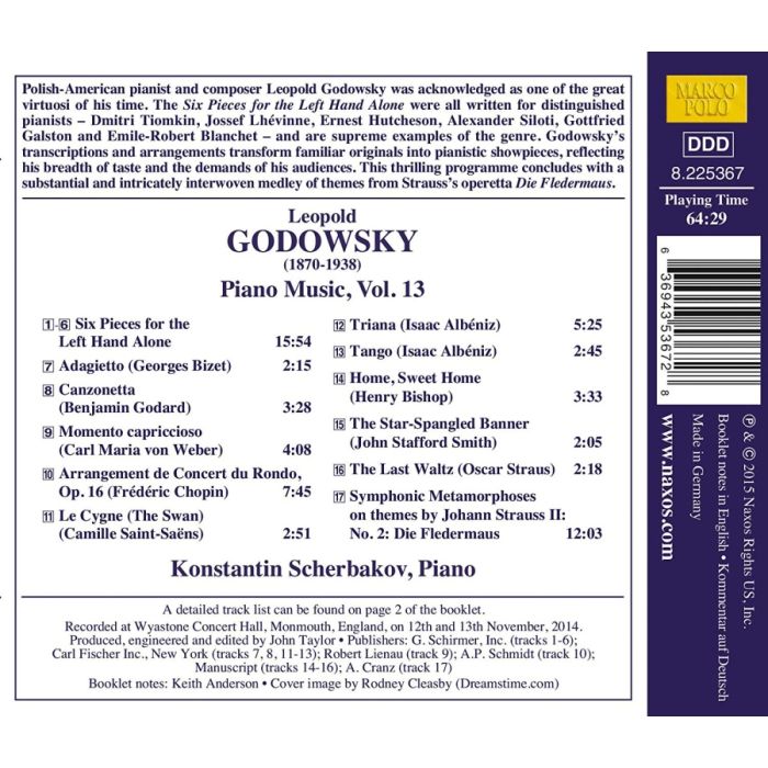 Godowsky: Piano Music Vol. 13 - slide-1
