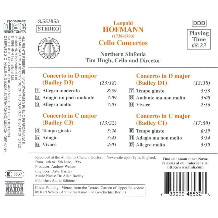 HOFMANN: Cello Concerti - slide-1