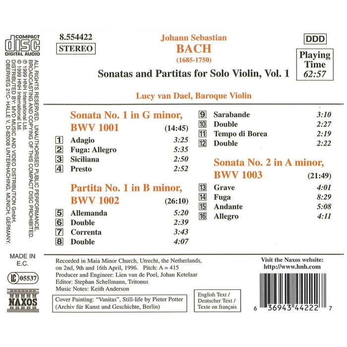 BACH: Violin Sonatas & Partitas vo - slide-1
