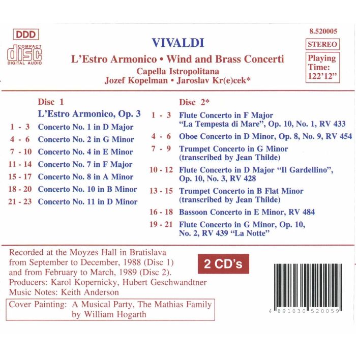 Vivaldi: L'Estro Armonico; Wind and Brass Concerti - slide-1