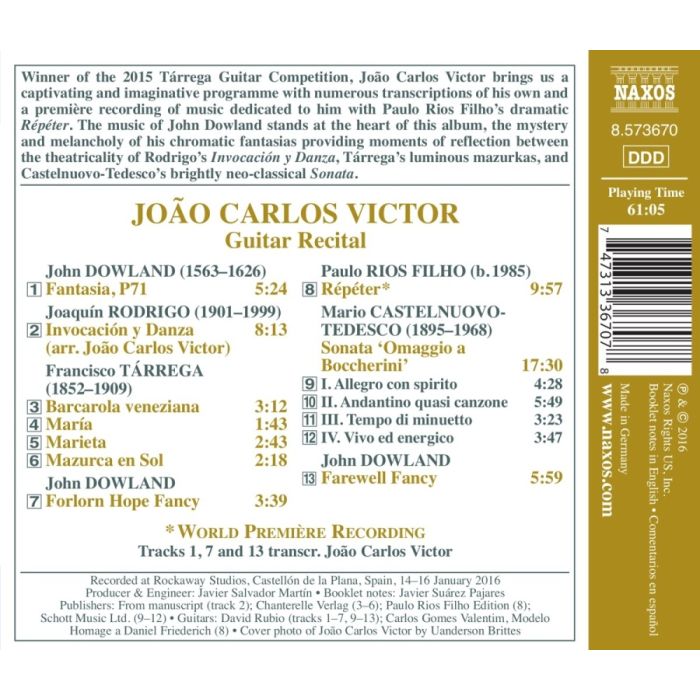 Guitar Recital - João Carlos Victor - Dowland Rodrigo Tarrega … - slide-1