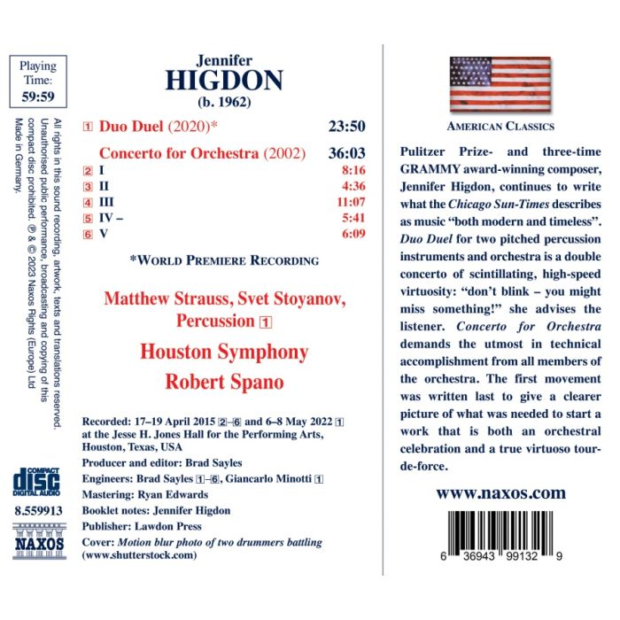 Higdon: Duo Duel; Concerto For Orchestra - slide-1