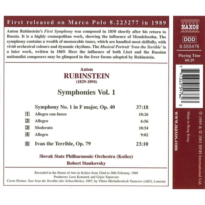 RUBINSTEIN: Symphony No. 1,  Ivan the Terrible - slide-1