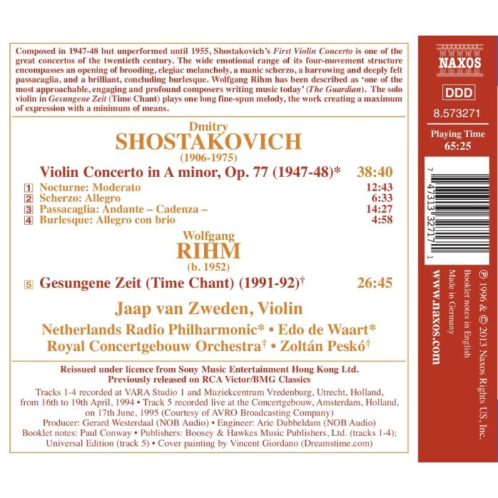 Shostakovich: Violin Concerto No. 1 / Rihm: Gesungene Zeit - slide-1