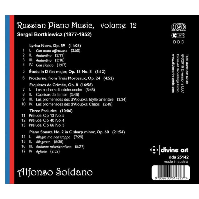Bortkiewicz: Russian Piano Music vol. 12 - slide-1