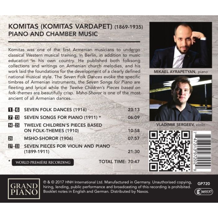 Komitas: Piano and Chamber Music - slide-1