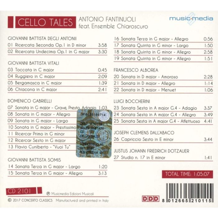 Cello Tales - Vitali; Gabrielli; Alborea; Somis; Boccherini;  ... - slide-1