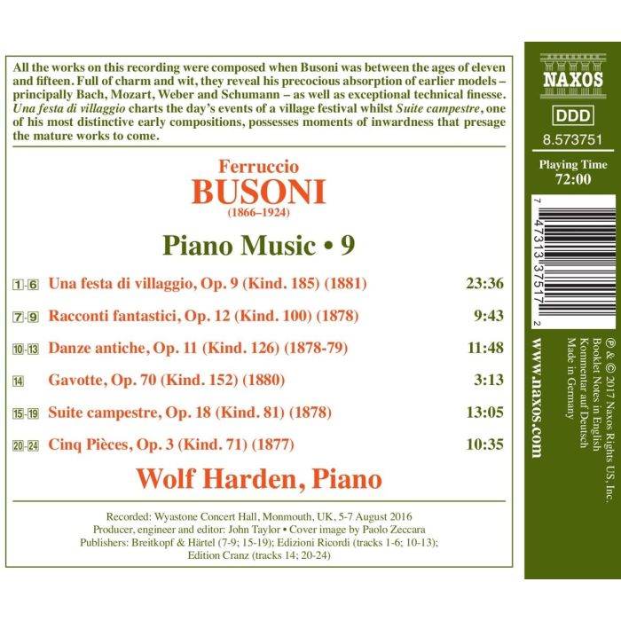 Busoni: Piano Music Vol. 9 - slide-1