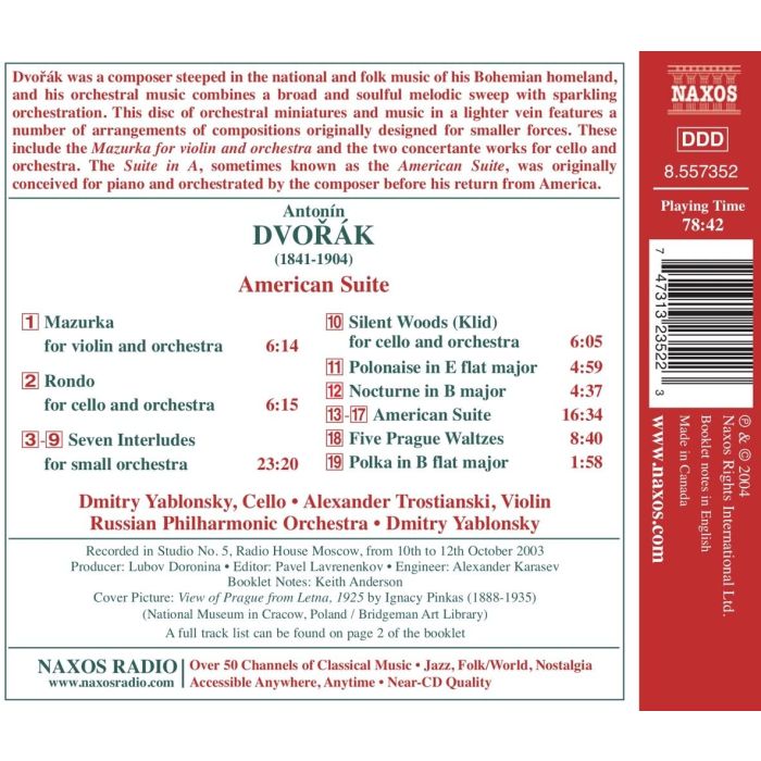 DVORAK: American Suite; Silent Woods; Prague Waltzes - slide-1