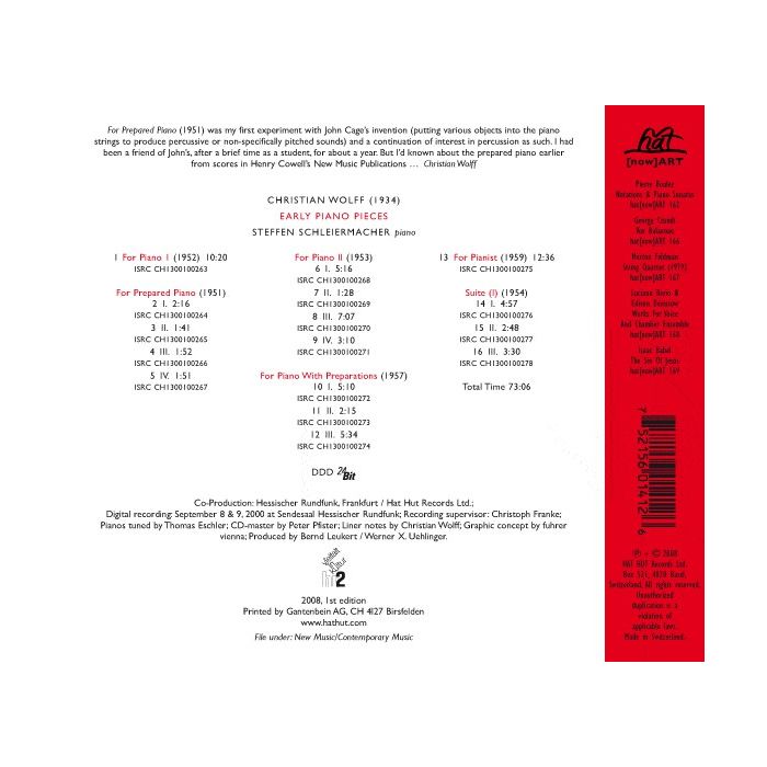 Wolff: Early Piano Pieces - slide-1