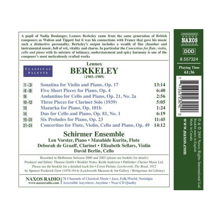 BERKELEY: Preludes, concertino, sonatina - slide-1