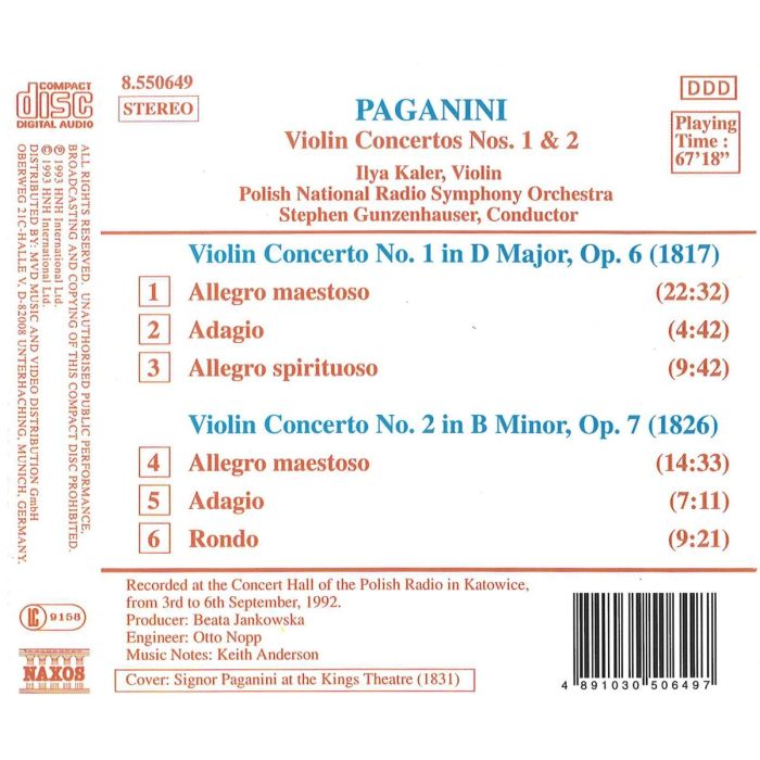 PAGANINI: Violin Concertos 1 & 2 - slide-1