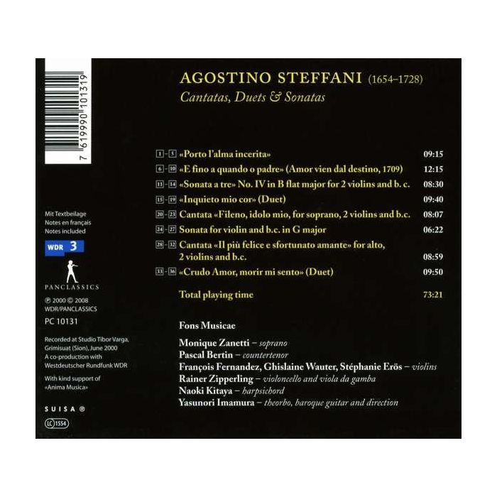 Steffani: Kantaten, Duette und Sonaten (CD + Katalog 2009) - slide-1