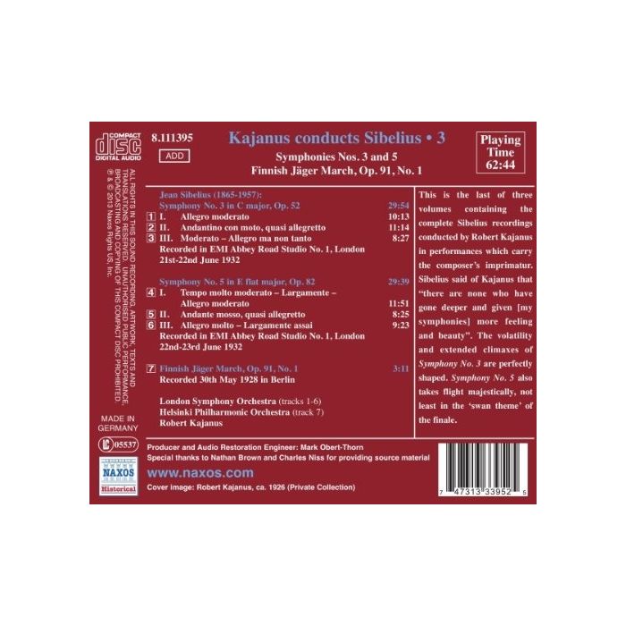 Sibelius: Symphonies Nos. 3 & 5, Finnish Jäger March - slide-1
