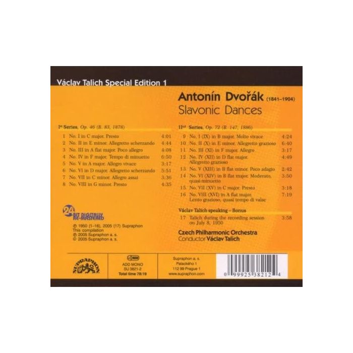 Talich Special Edition 1 - Dvorak: Slavonic Dances - slide-1