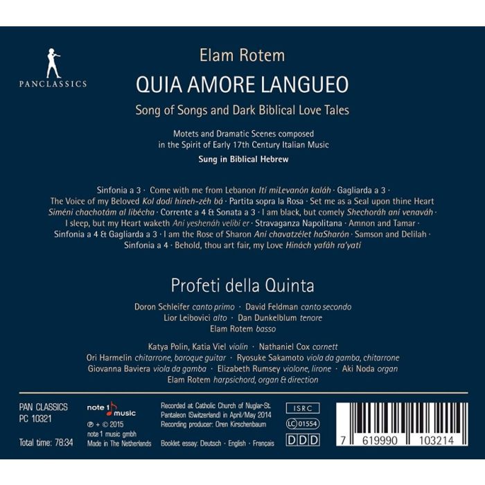 Rotem: Quia Amore Langueo, motety i sceny skomponowane w stylu XVII w. muzyki włoskiej - slide-1