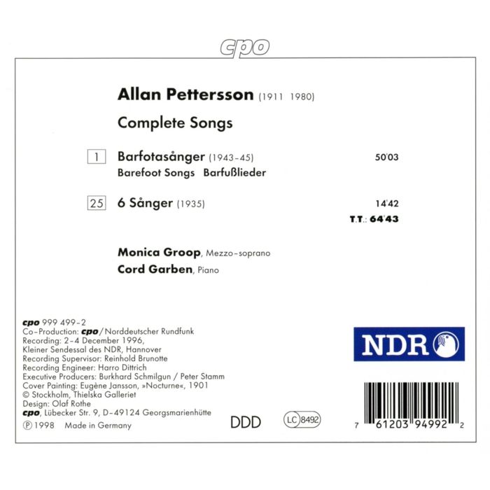 PETTERSSON: Complete Songs - slide-1