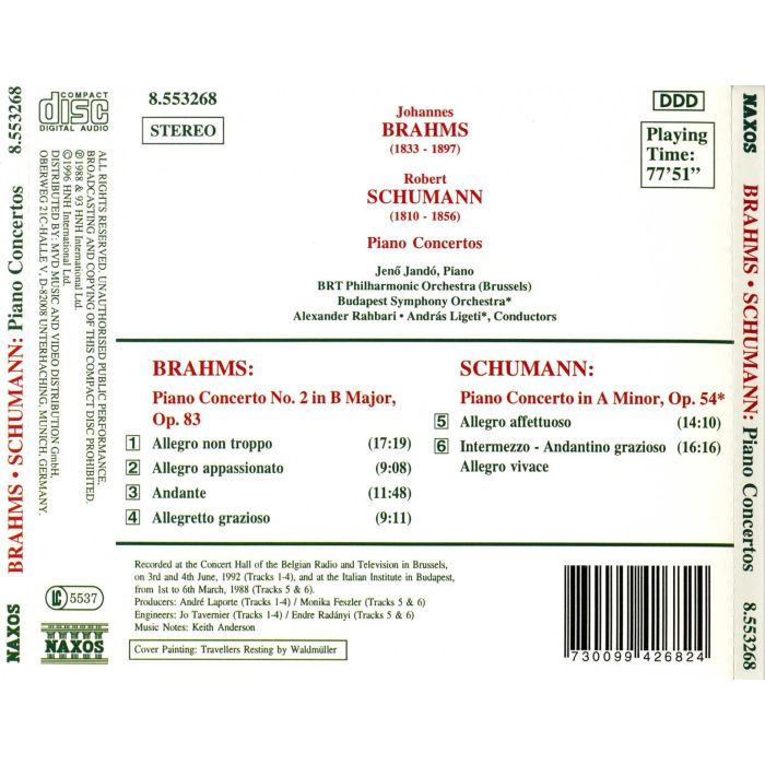 BRAHMS: Piano Concerto No. 2  /  SCHUMANN: Piano Concerto in A Minor - slide-1