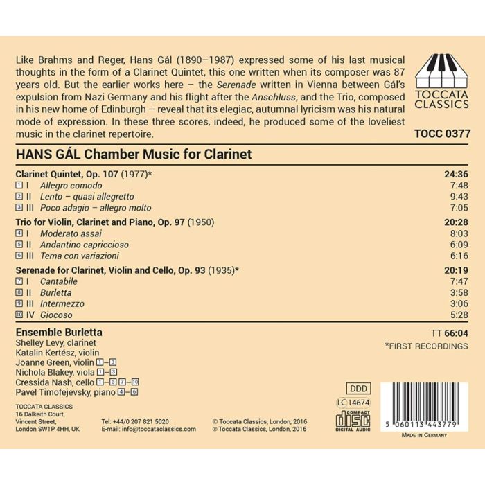 Gal: Chamber Music for Clarinet - slide-1