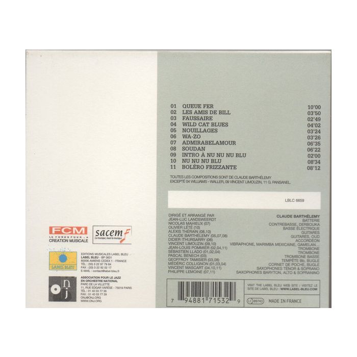 Claude Barthélémy, ONJ: Admirabelamour - slide-1