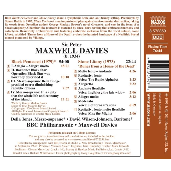 Maxwell Davies: Black Pentecost, Stone Litany - slide-1