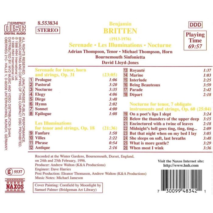 BRITTEN: Serenade, ... - slide-1